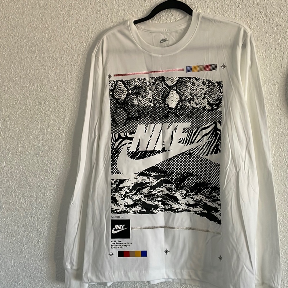 Nike, Large, white long sleeve